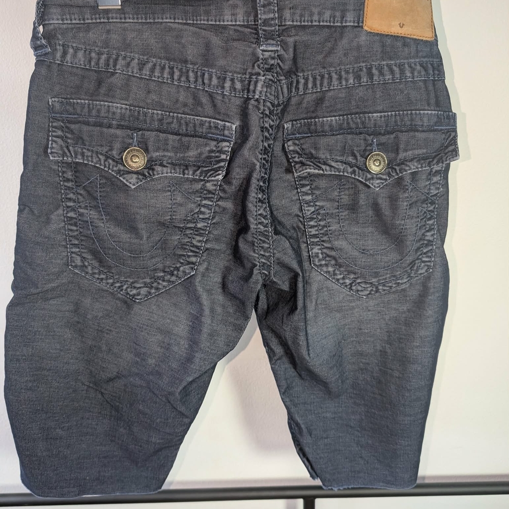 True Religion Men's Washed Charcoal Slim Straight Jeans